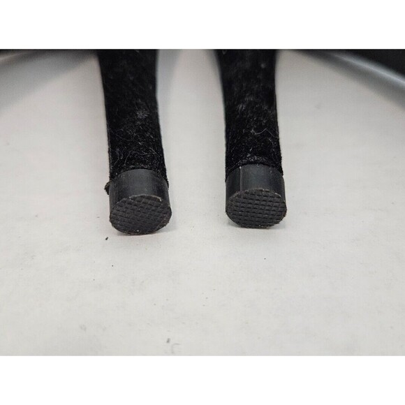 Black Faux Suede Pumps Covered In Rhinestones With Goldtone Band Size EU 3 US 7 - Picture 7 of 7